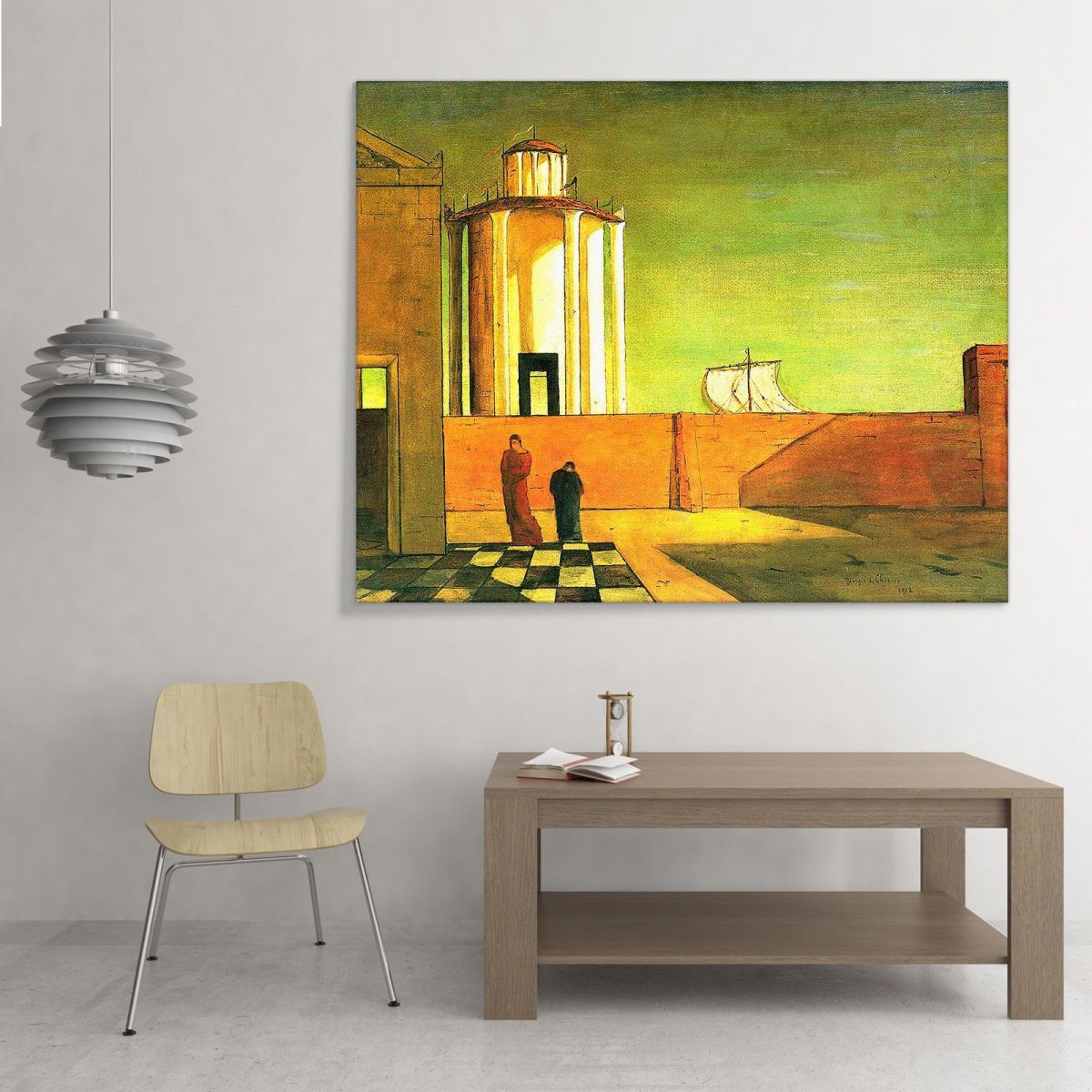The Enigma Of The Arrival Of Evening Giorgio De Chirico gdc4 canvas print 