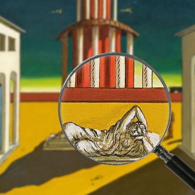 Italian Square Giorgio De Chirico gdc6 canvas print