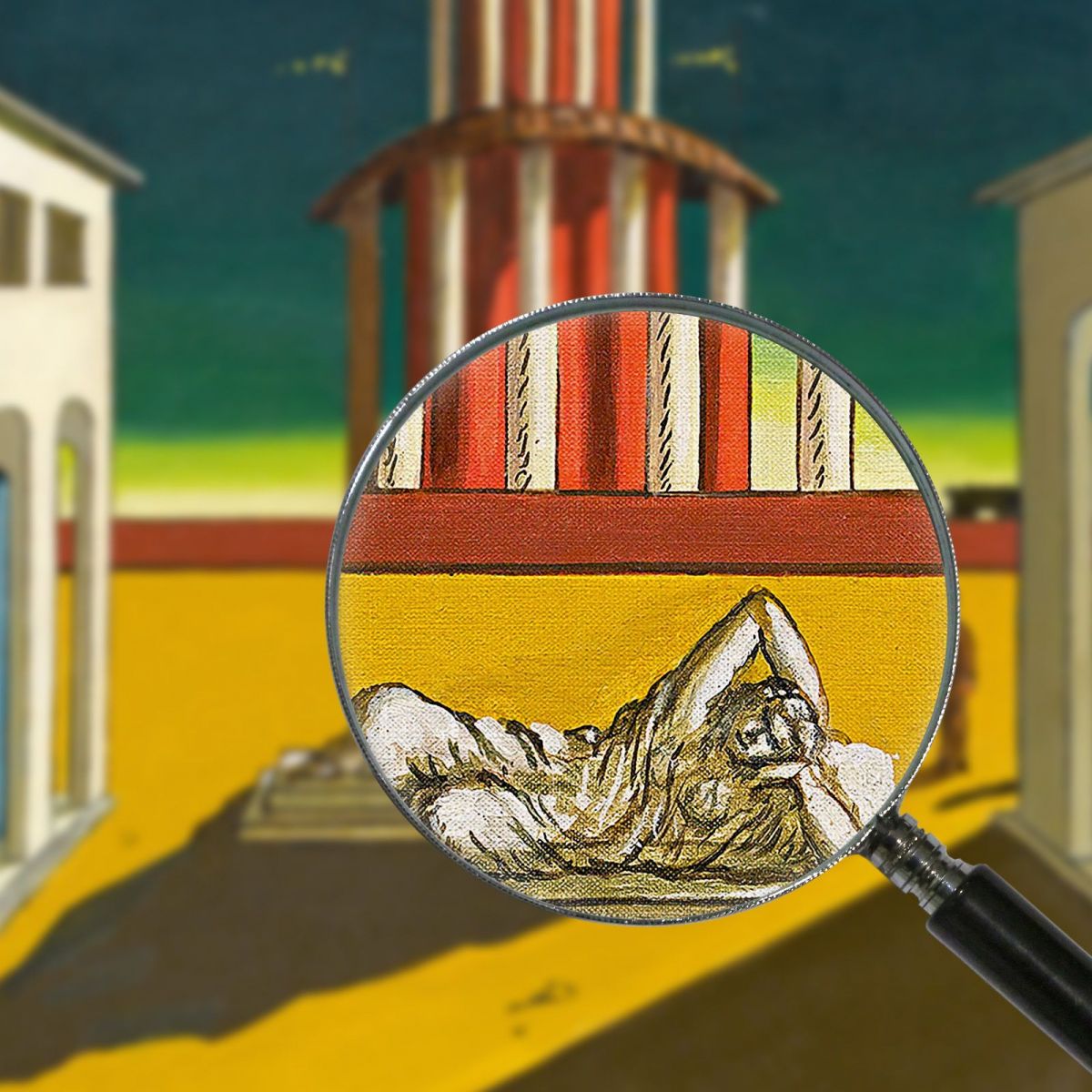 Italian Square Giorgio De Chirico gdc6 canvas print
