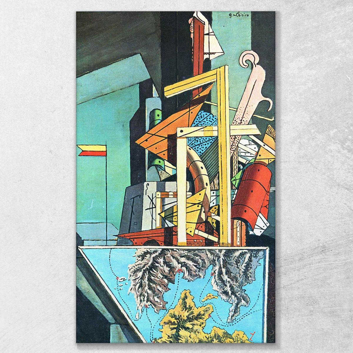 The Melancholy Of Departure Giorgio De Chirico gdc27 canvas print 