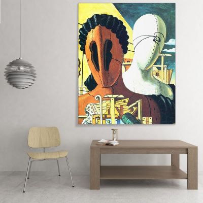 Two Masks Giorgio De Chirico gdc32 canvas print 