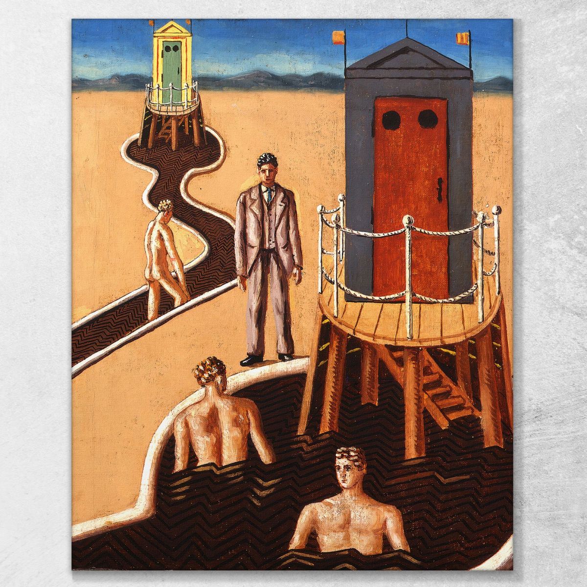 The Mysterious Baths Giorgio De Chirico gdc33 canvas print 