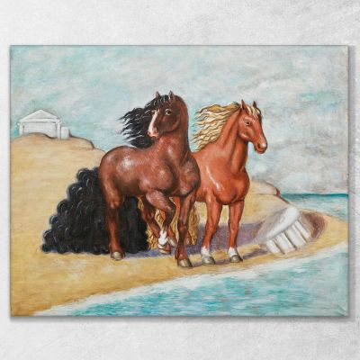 Horses By The Sea 1934 Giorgio De Chirico gdc35 canvas print 