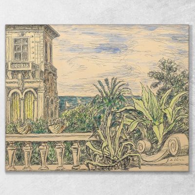 Garden At Bordighera 1970 Giorgio De Chirico gdc38 canvas print 