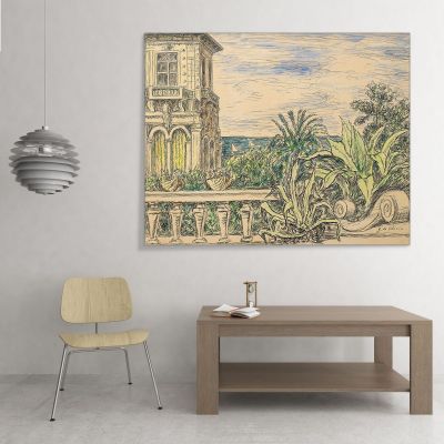 Garden At Bordighera 1970 Giorgio De Chirico gdc38 canvas print 