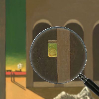 Italian Square Giorgio De Chirico gdc62 canvas print
