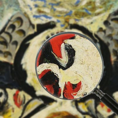 Bird Jackson Pollock jsp2 canvas print