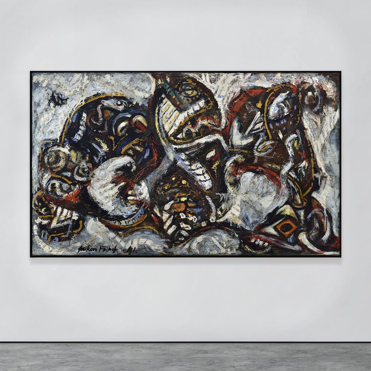 Masked Forms Jackson Pollock jsp9 canvas print 