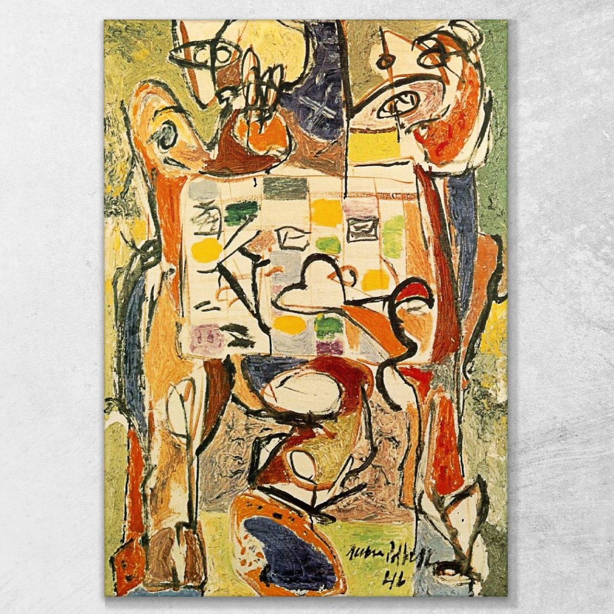 The Tea Cup Jackson Pollock jsp23 canvas print 