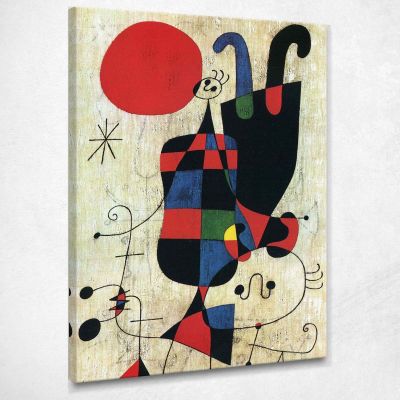 Figures And Dog In Front Of The Sun Joan Mirò jmr18 canvas print 