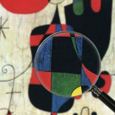 Figures And Dog In Front Of The Sun Joan Mirò jmr18 canvas print