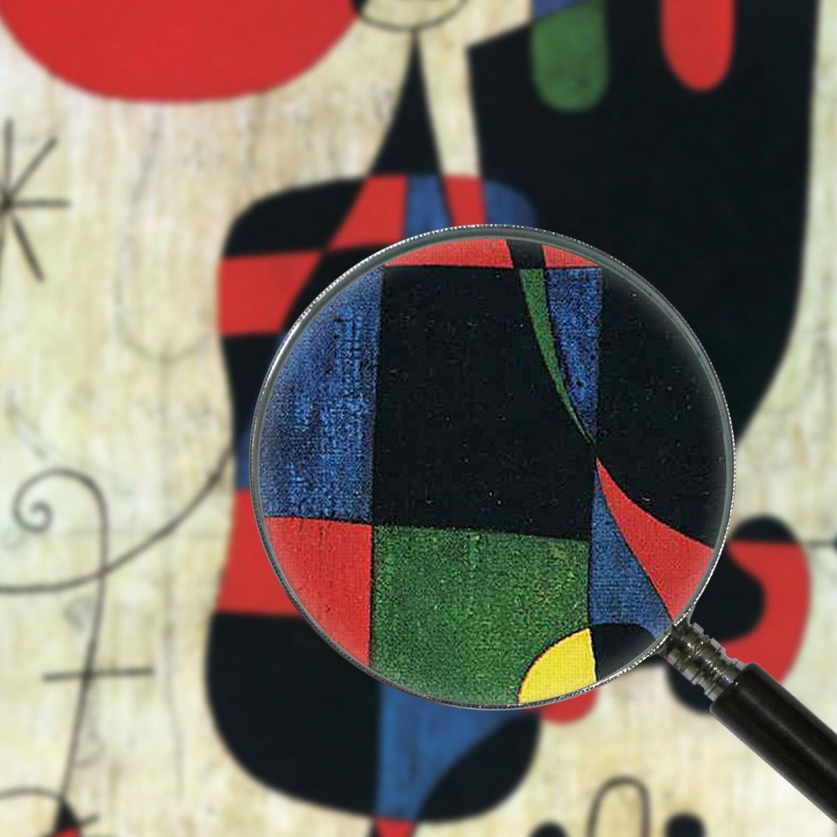 Figures And Dog In Front Of The Sun Joan Mirò jmr18 canvas print