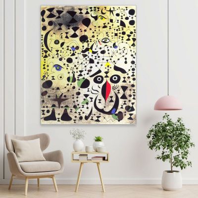 The Wonderful Bird Reveals The Unknown To A Pair Of Lovers Joan Mirò jmr27 canvas print 