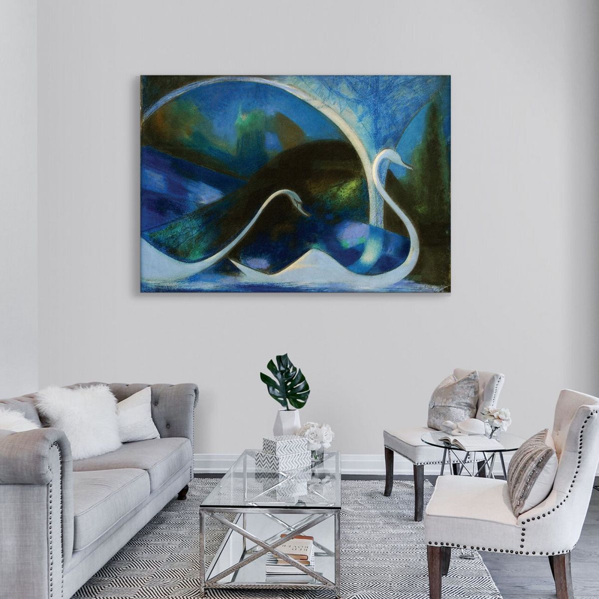 Swans (Night) Joseph Stella jst7 canvas print 