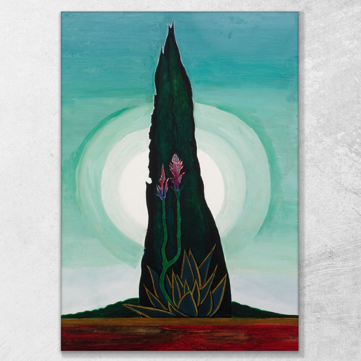 The Tree Cactus And The Moon Joseph Stella jst33 canvas print 