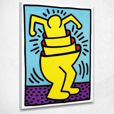 Cup Man Keith Haring khr4 canvas print 