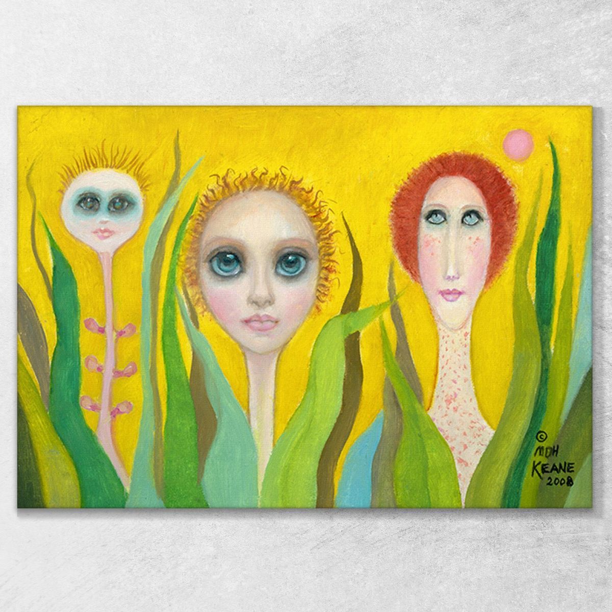 Bottle Eyes Margaret Keane mke4 canvas print 