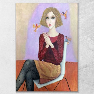 A Little Bird Told Me Margaret Keane mke29 canvas print 