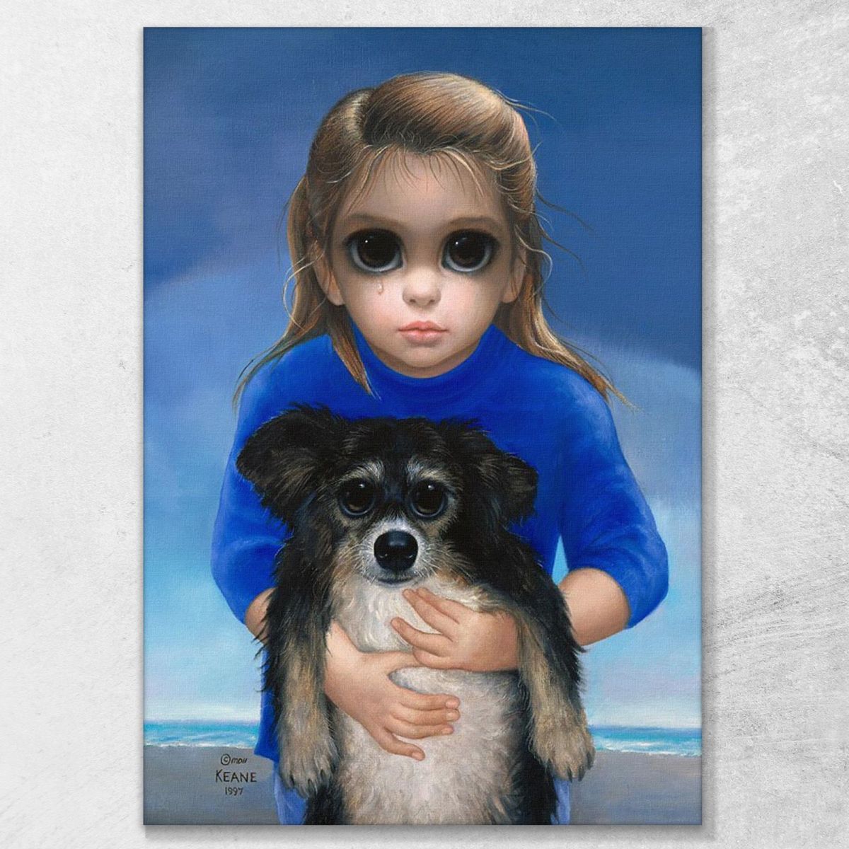 Beach Poodles Ii Margaret Keane mke37 canvas print 