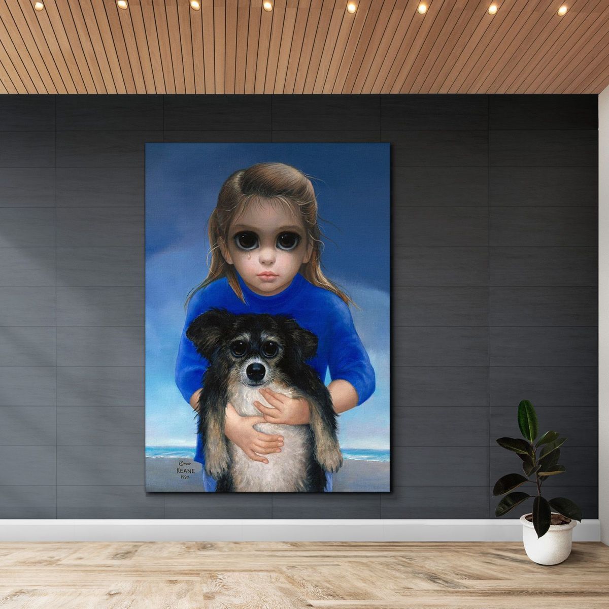 Beach Poodles Ii Margaret Keane mke37 canvas print 