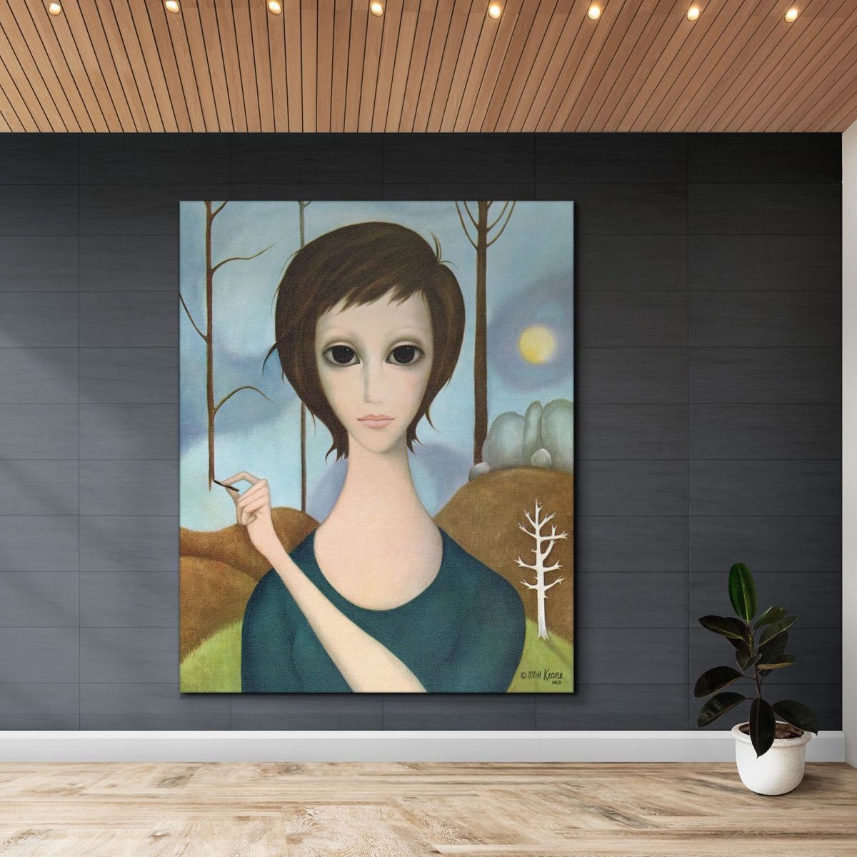 Big Eyes And Trees Margaret Keane mke42 canvas print 