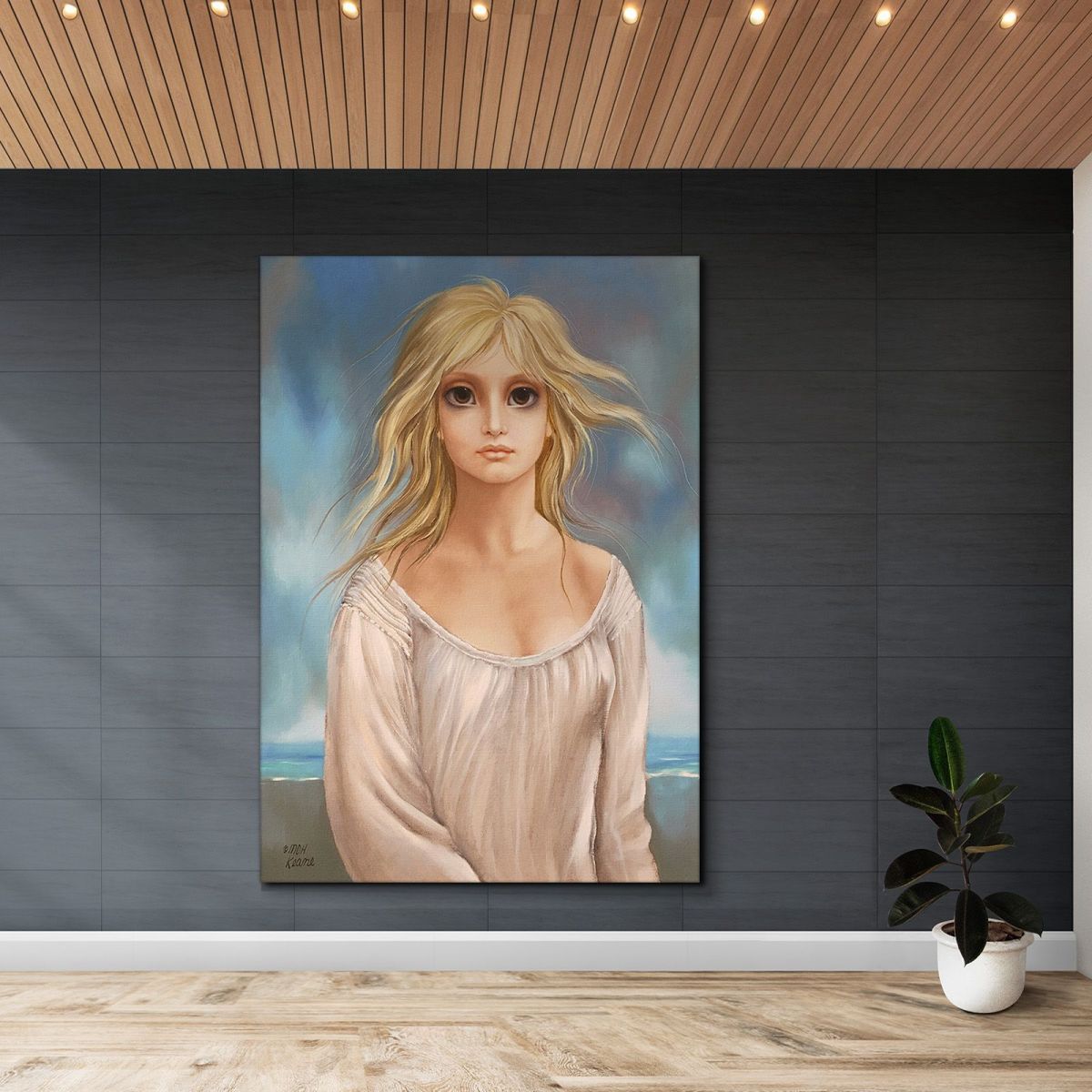 Blue Reflections Margaret Keane mke52 canvas print 