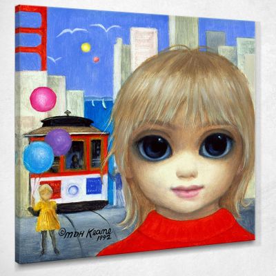 City Girl Margaret Keane mke57 canvas print 