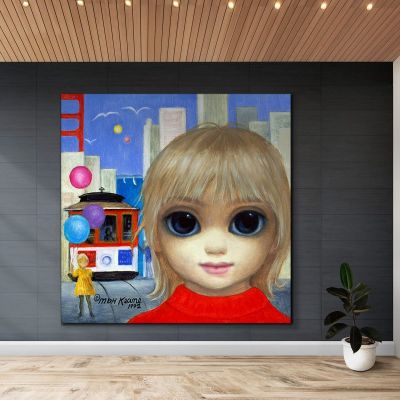 City Girl Margaret Keane mke57 canvas print 