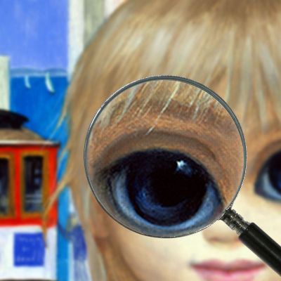 City Girl Margaret Keane mke57 canvas print