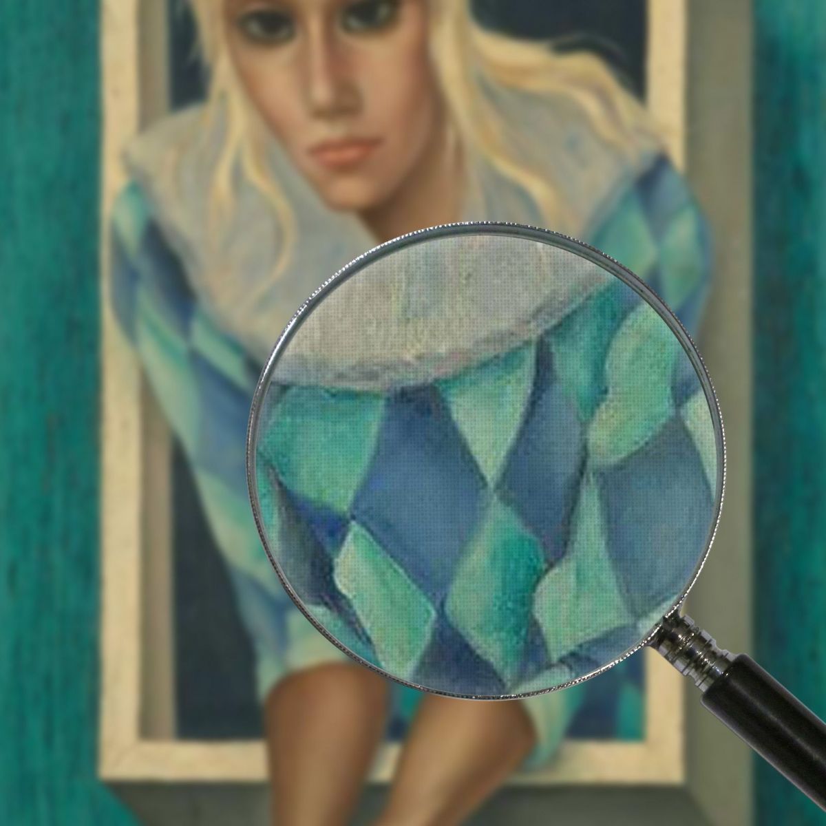Harlequin Girl Margaret Keane mke71 canvas print