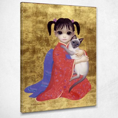 I Call Her Miki Margaret Keane mke76 canvas print 