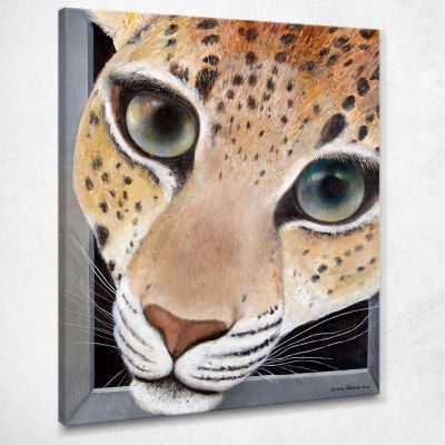 Leopard Eyes Margaret Keane mke81 canvas print 