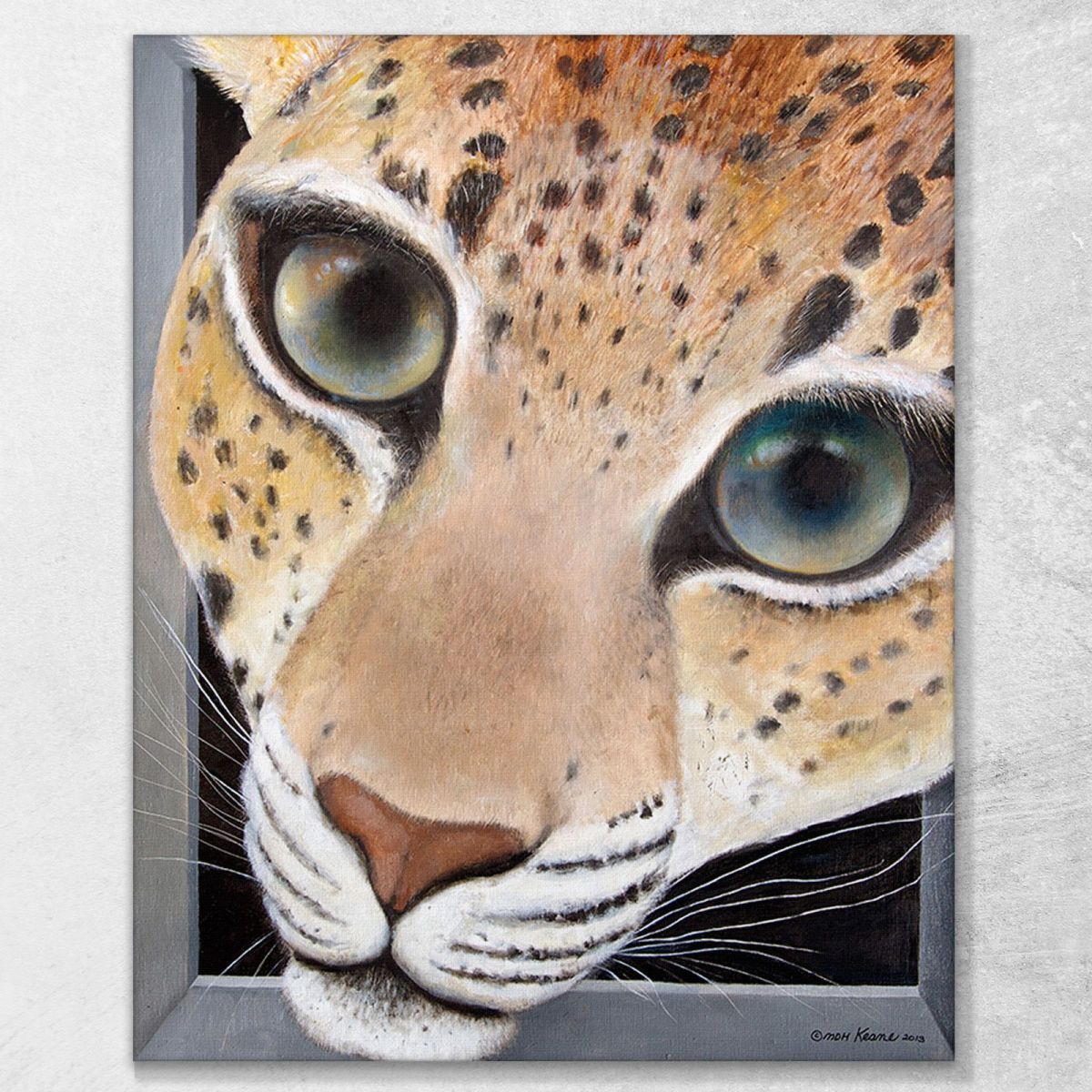 Leopard Eyes Margaret Keane mke81 canvas print 