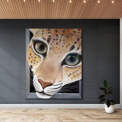 Leopard Eyes Margaret Keane mke81 canvas print 