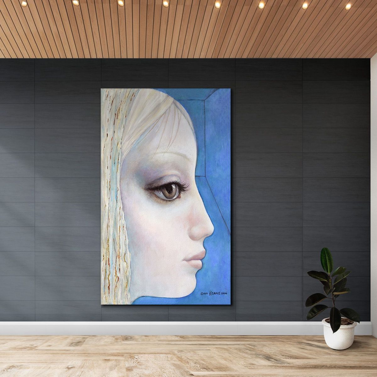 My Blue Side Margaret Keane mke92 canvas print 