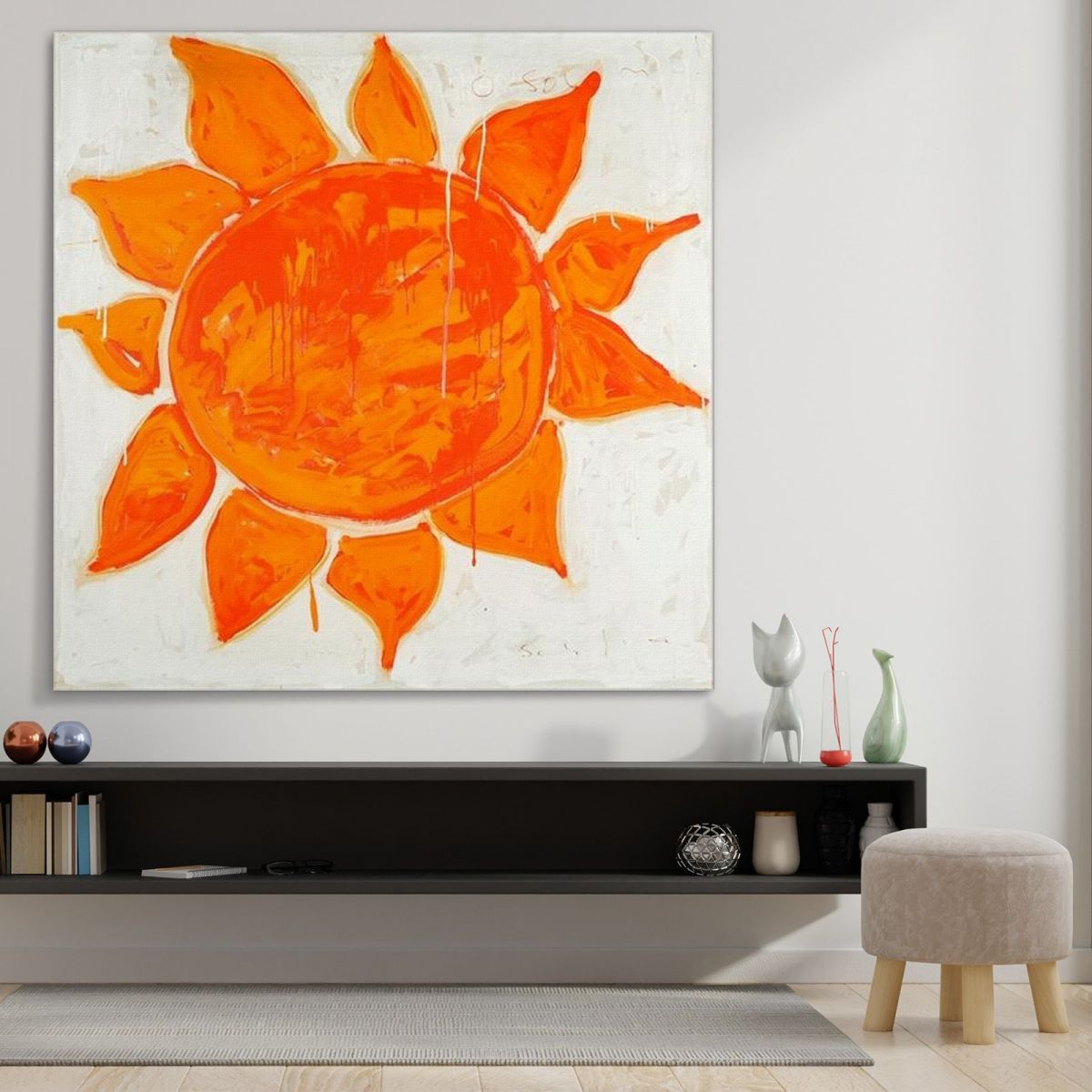 Oh My Sun Mario Schifano mas24 canvas print 