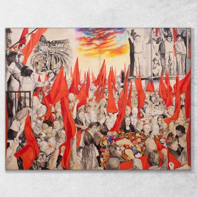 Togliatti'S Funeral Renato Guttuso rg30 canvas print 