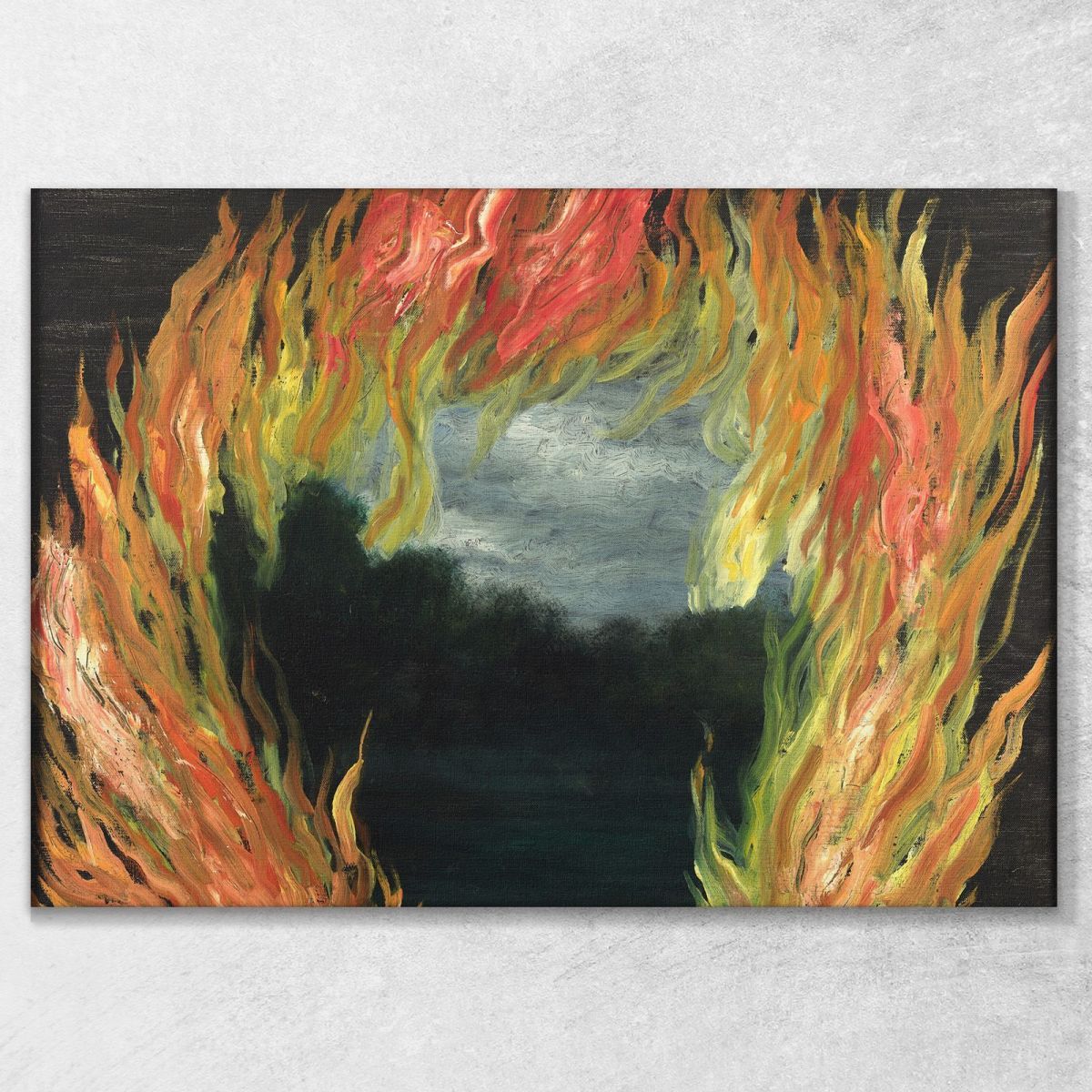 The Burning Landscape René Magritte rm11 canvas print 