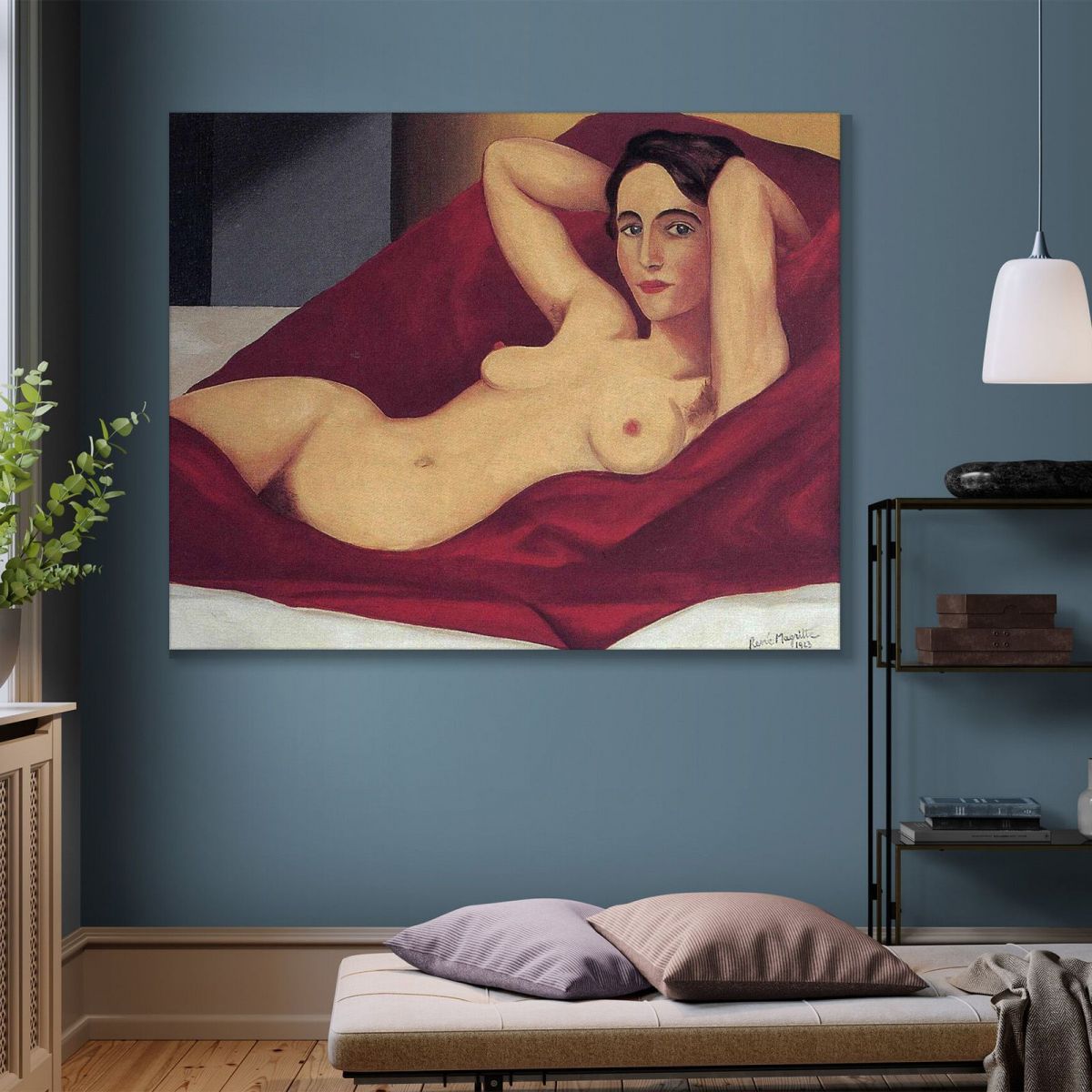 Reclining Nude René Magritte rm17 canvas print 