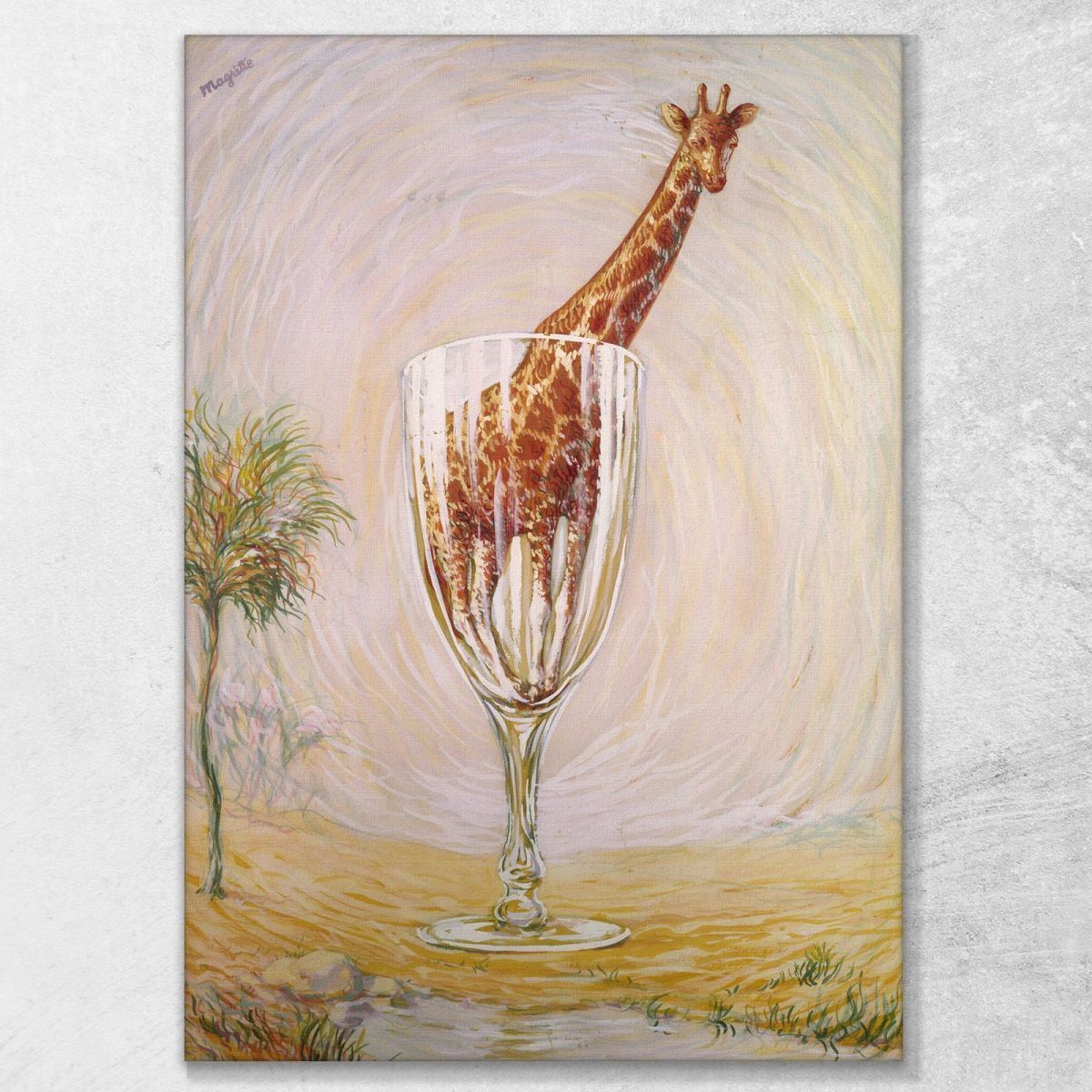 The Bath In Etched Glass René Magritte rm18 canvas print 