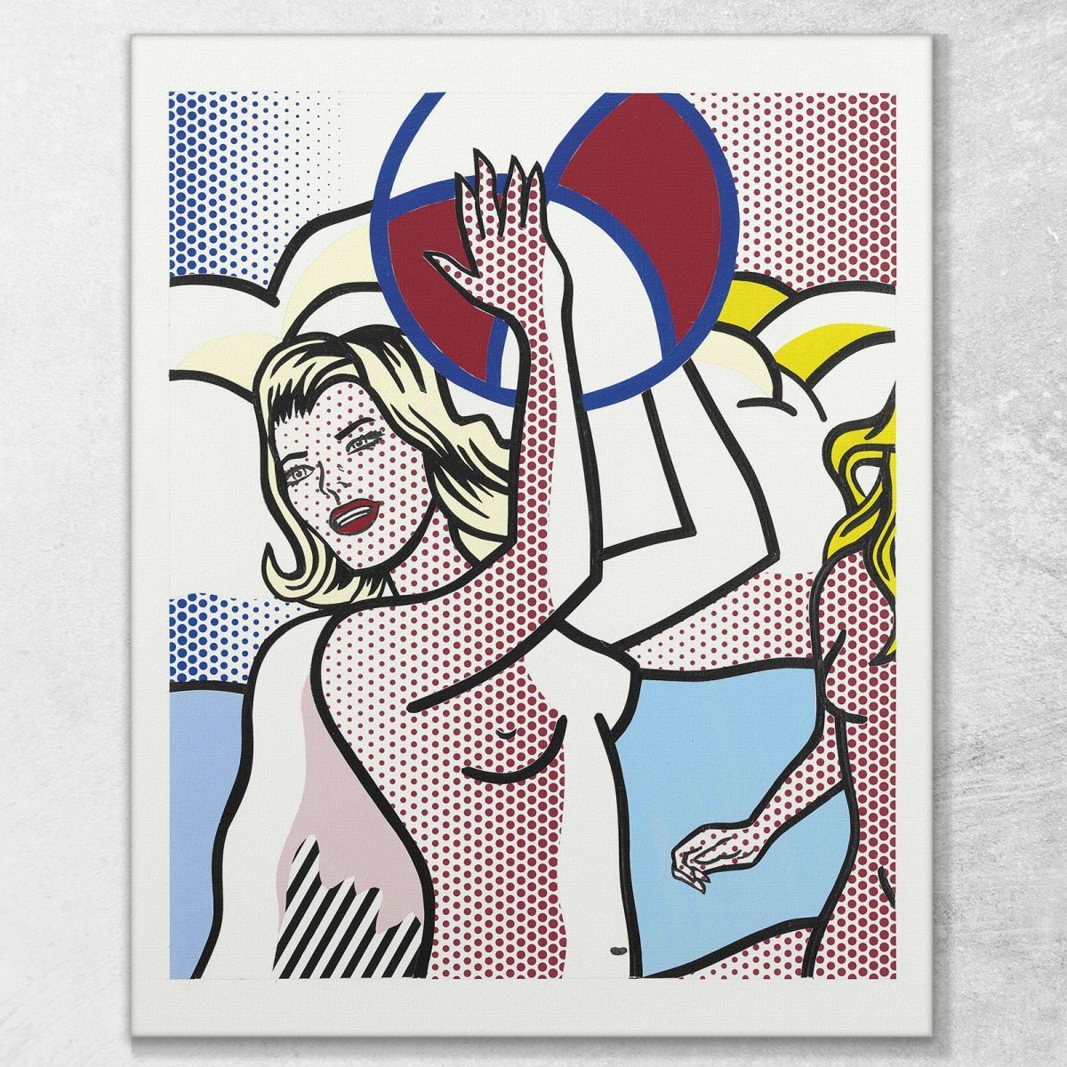 Beach Ball Nude Collage Roy Lichtenstein rl7 canvas print 