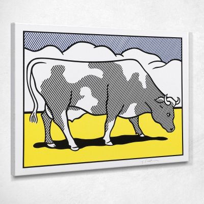 Cow Becoming Abstract Roy Lichtenstein rl9 canvas print 