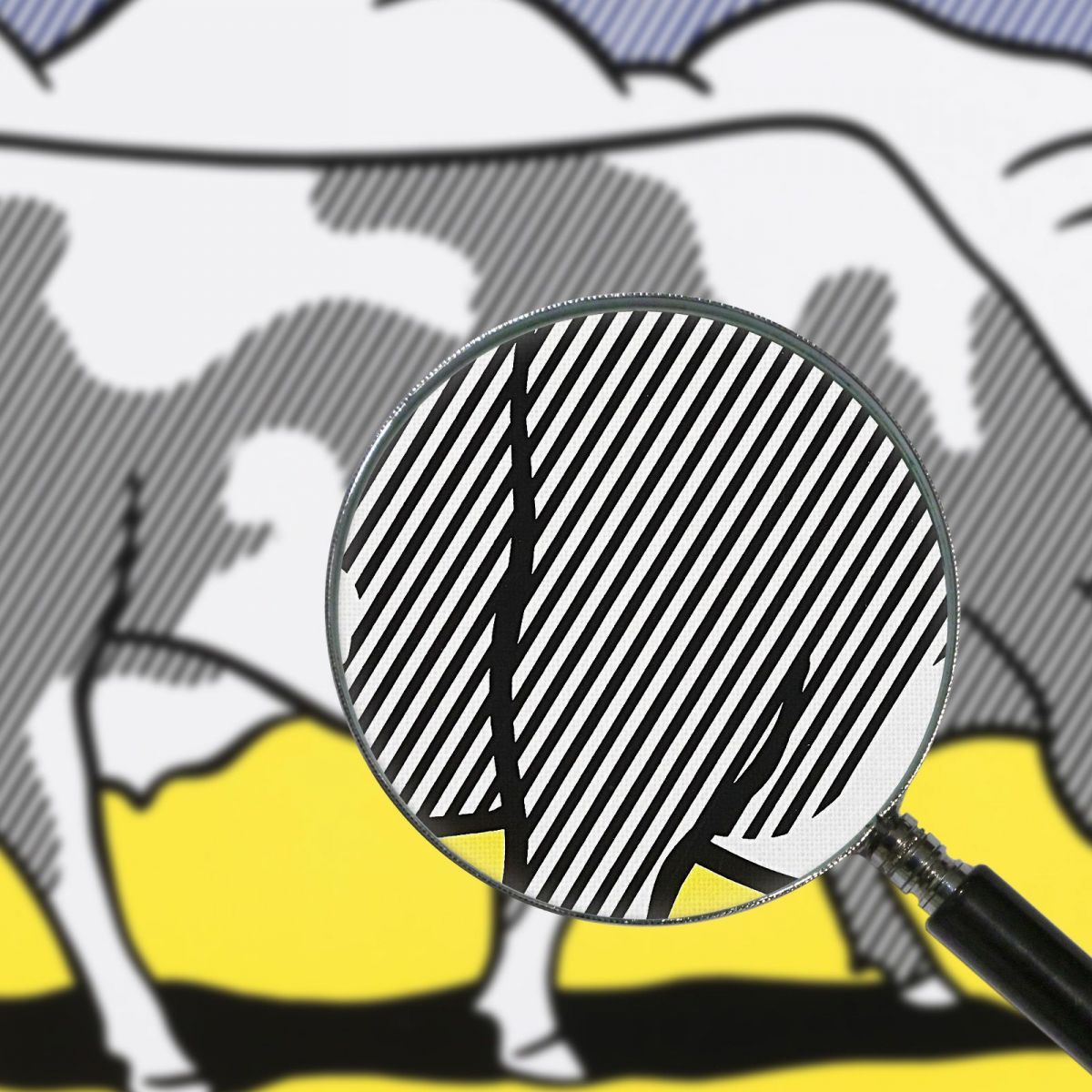 Cow Becoming Abstract Roy Lichtenstein rl9 canvas print
