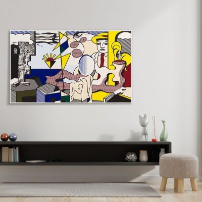 Figures With Sunset Roy Lichtenstein rl11 canvas print 