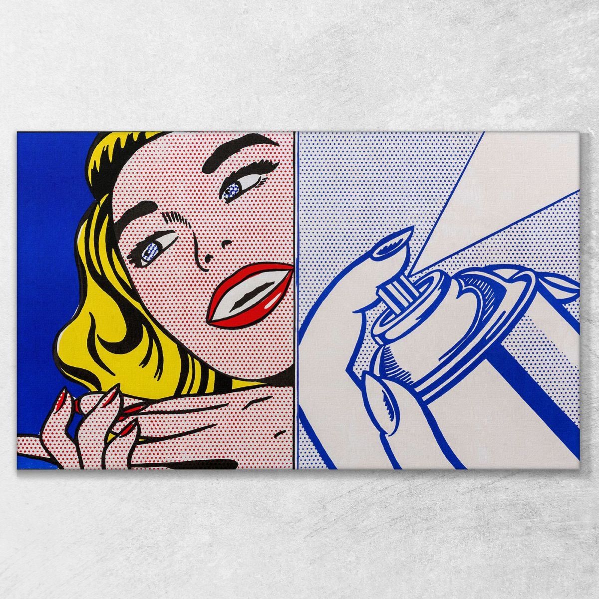 Girl And Spray Can Roy Lichtenstein rl12 canvas print 