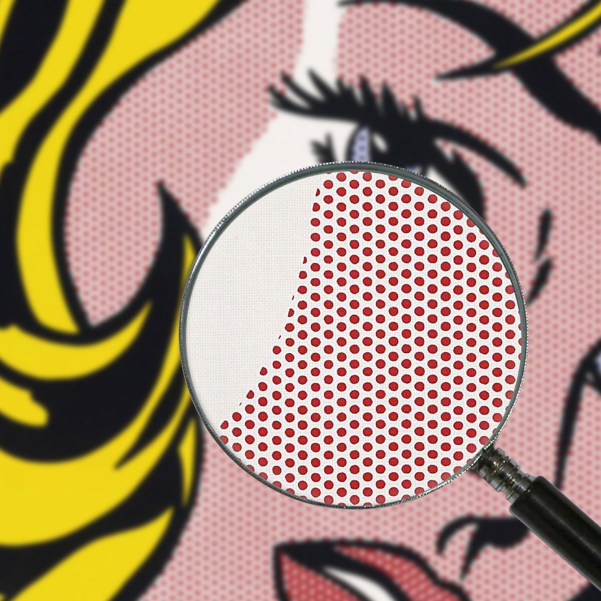 Girl With Hair Ribbon Roy Lichtenstein rl14 canvas print