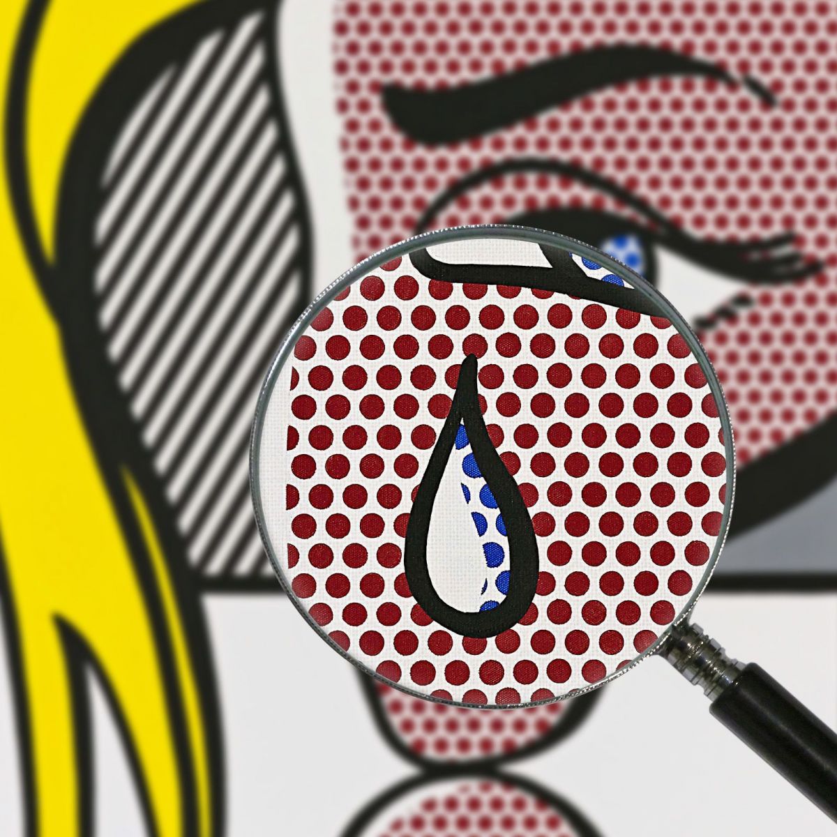 Girl With Teardrop Iii Roy Lichtenstein rl15 canvas print