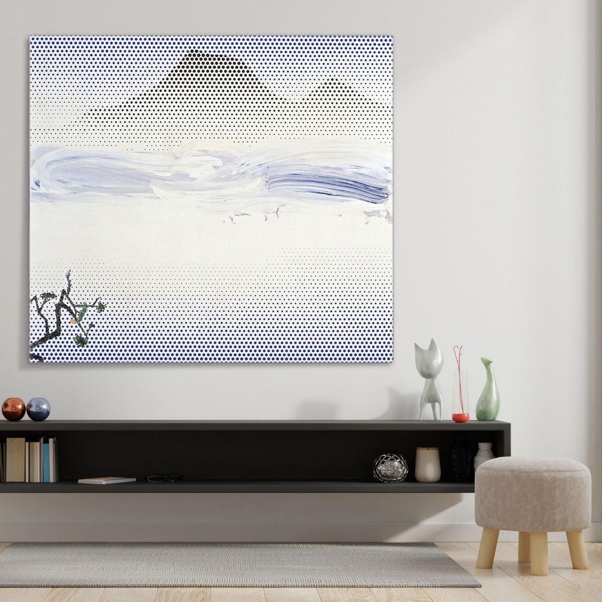 Landscape In The Fog Roy Lichtenstein rl23 canvas print 