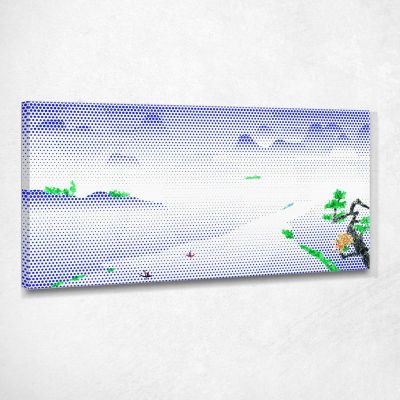 Landscape With Boats Roy Lichtenstein rl24 canvas print 