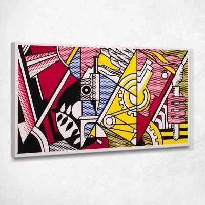 Peace Through Chemistry Roy Lichtenstein rl32 canvas print 